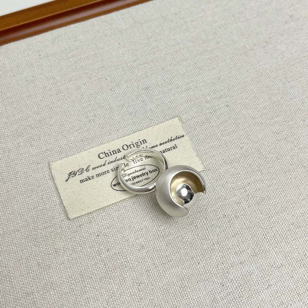 Lady Brushed Heart Open Ring - A Style Ring [ZO36PWCA]