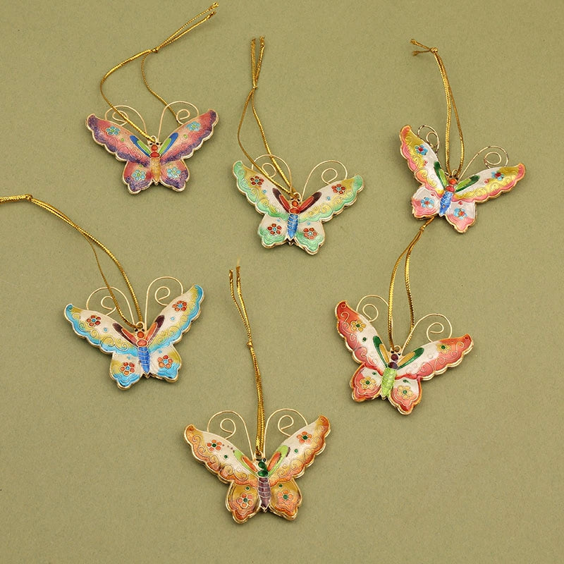 Verity Cloisonne Enamel Adornments - Butterfly (Random Color) [4IT0K46W]
