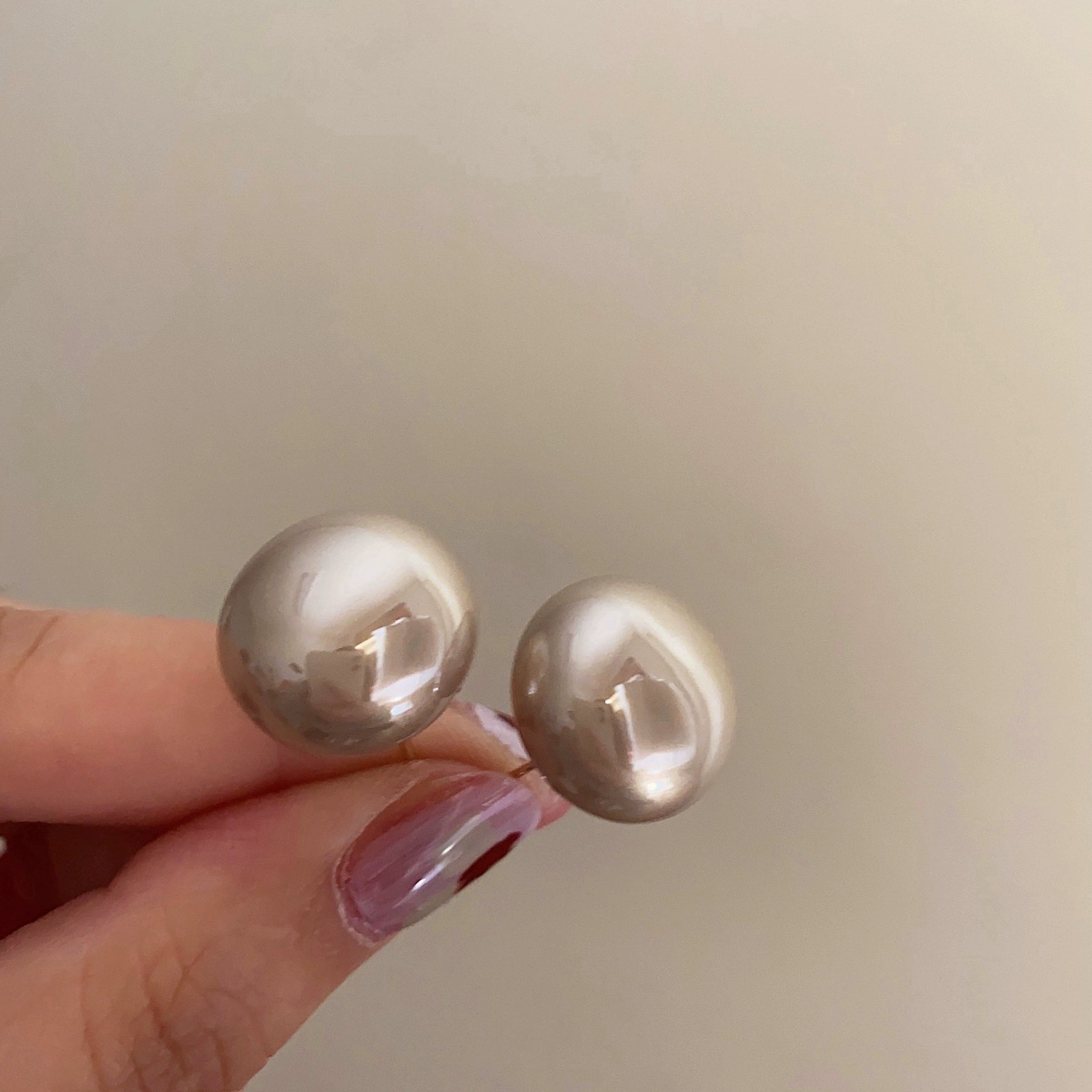 Solei Elegant Pearl Earrings - Champagne Silver Needle [2N7PQFNH]