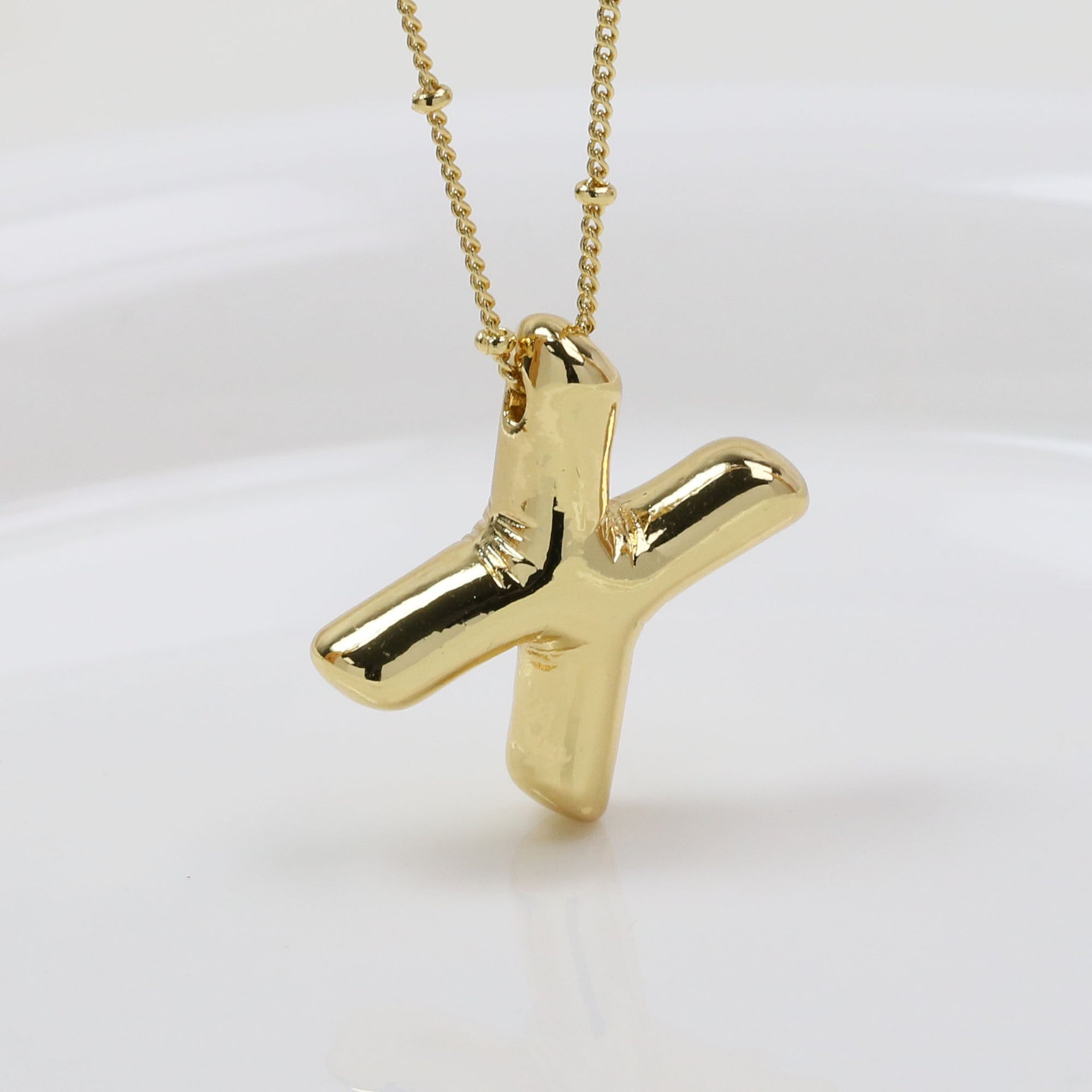 Aberdeen Bubble Initial Necklace - X (Necklace) [SI51VTGQ]
