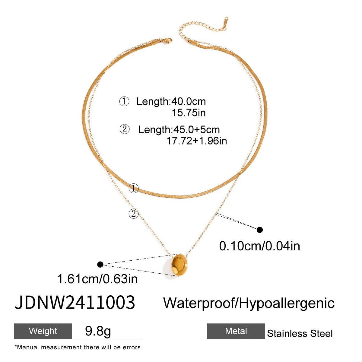 Zahraa Water Drop Jewelry Collection - Necklace JDNW2411003 [J4JWM5OV]