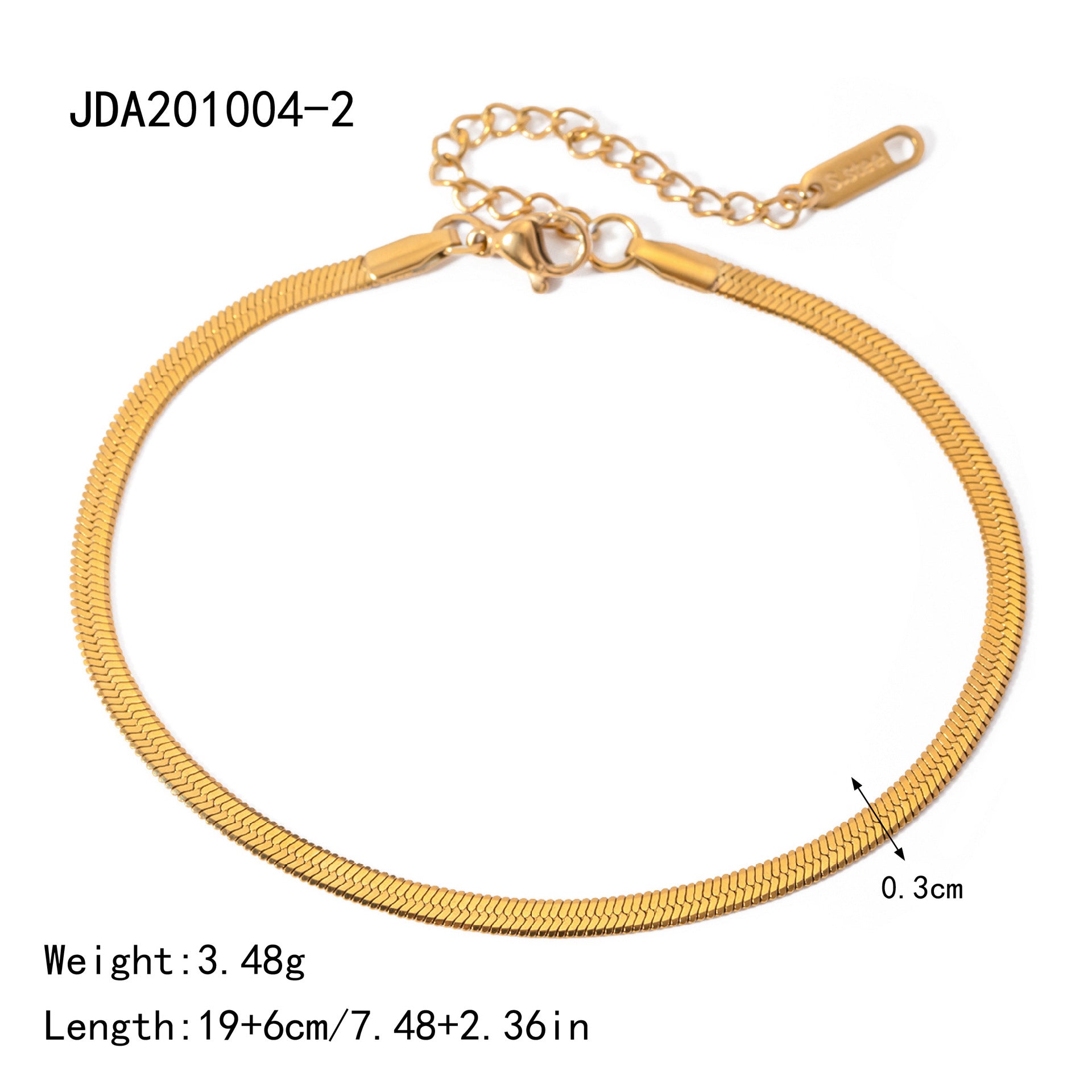Lourdes Gold Cross Anklet - JDA201004-2 [8TOBXA84]