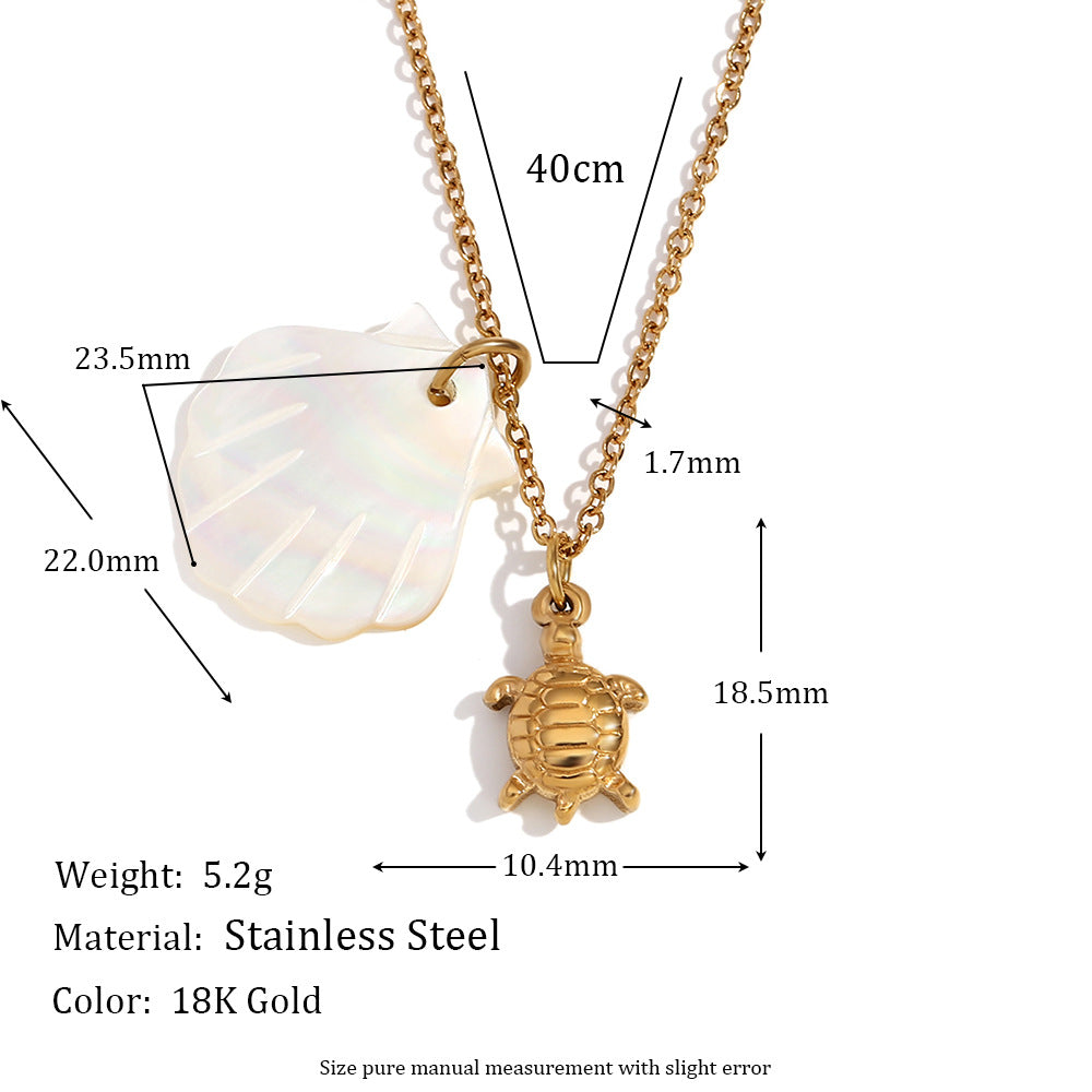 Kayleah Ocean Treasure Necklace - Ocean Wind Pendant Necklace Style 9 - Gold [O4TNI5N3]
