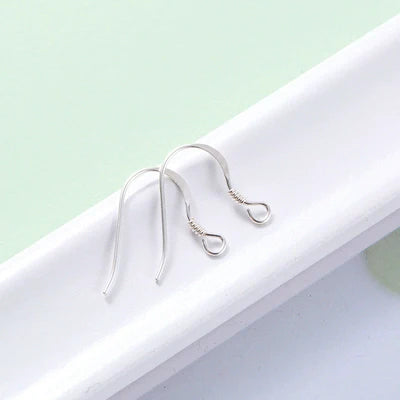 Adia Vintage Enamel Drop Earrings - 925 Sterling Silver Hooks Pair