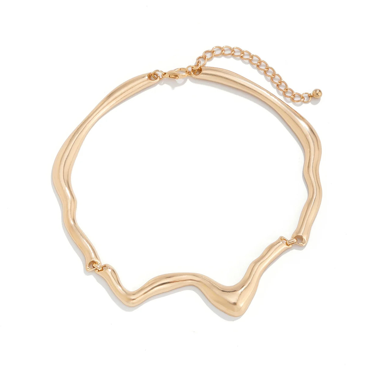 Ysabella Irregular Wave Necklace - Necklace Gold