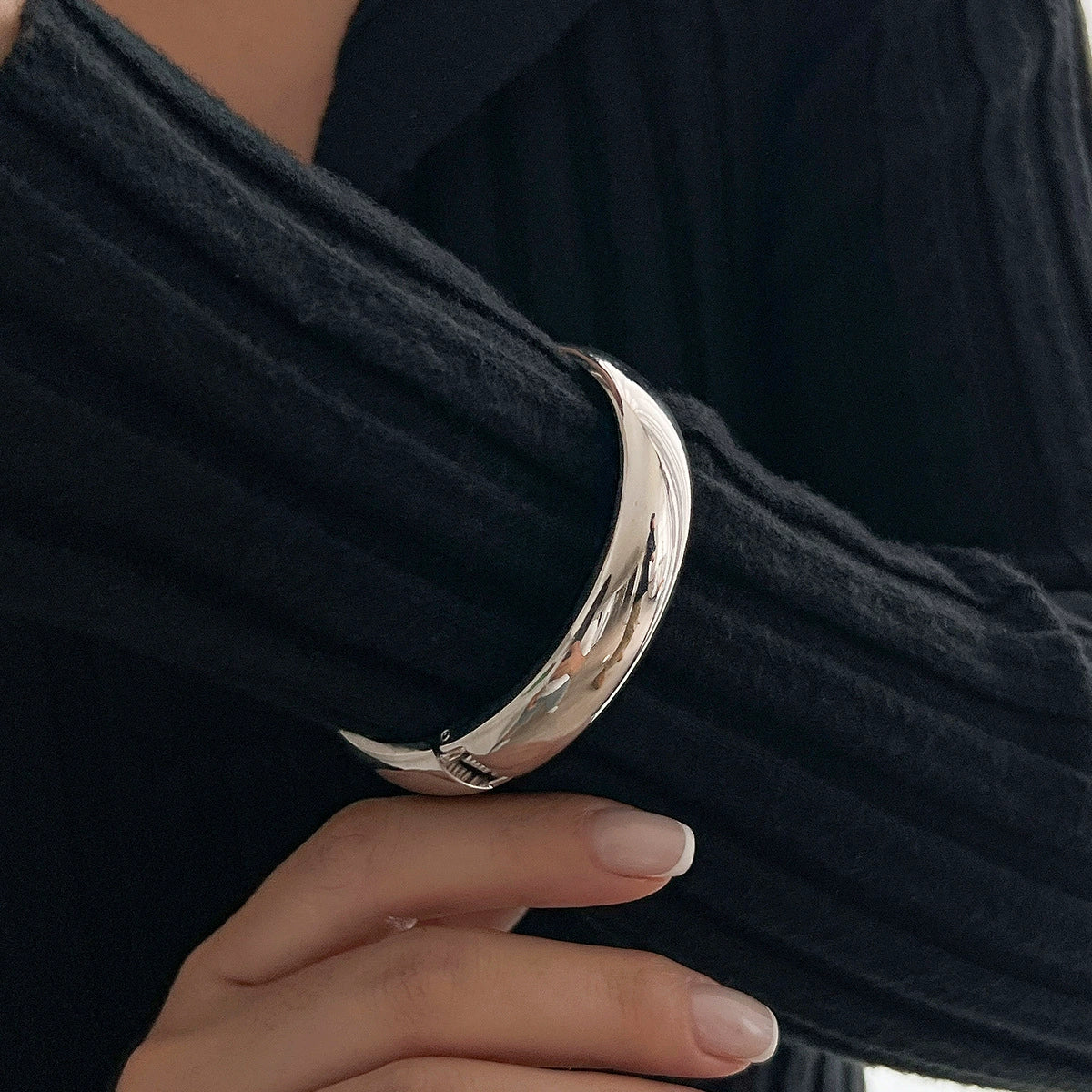 Janylah Liquid Metal Bracelet - Style 07 Silver Bracelet [IHNWDPKT]