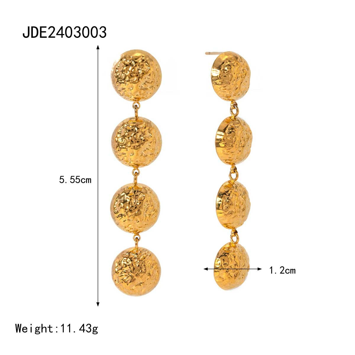 Queena Titanium Pearl Hoops - JDE2403003 [ZKVOR0V6]