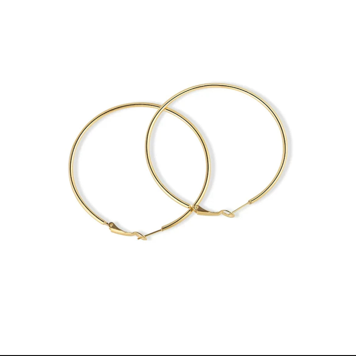 Jessenia Oversized Hoop Earrings - Gold (7cm)