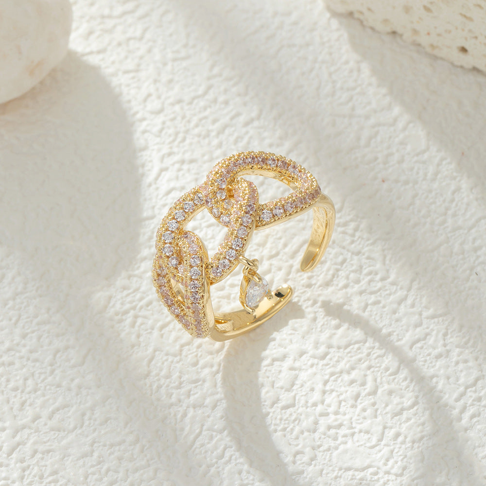 Laura Micro-Inlaid Wave Ring - Style 1 [W07US6YM]