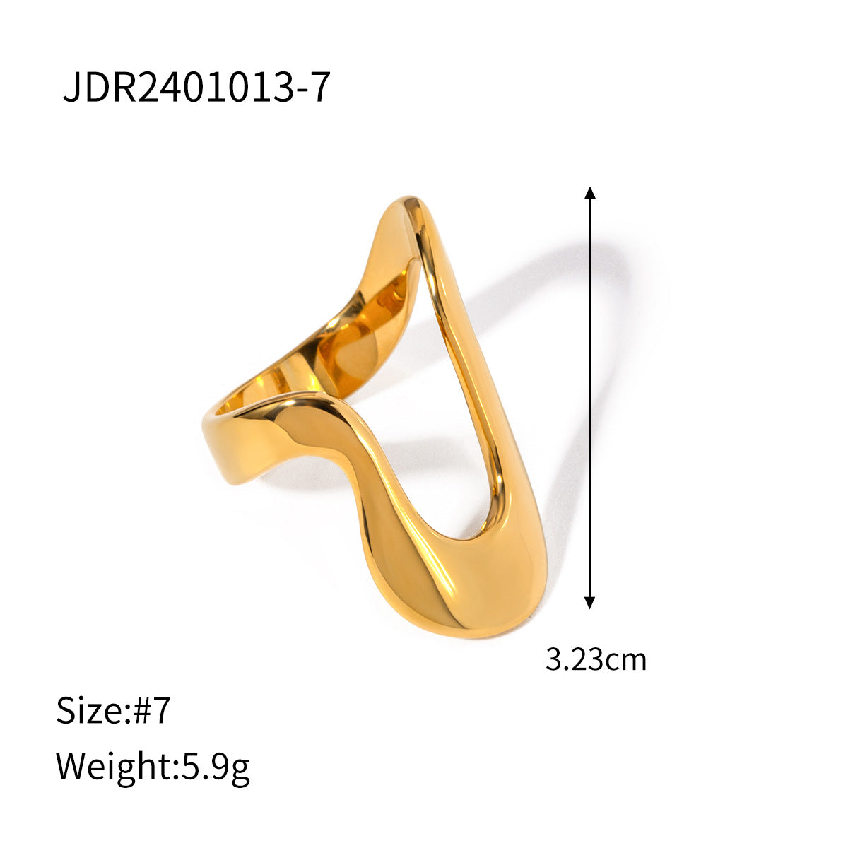 Shreya Irregular Open Ring - Silver Tone [CXMZ97Y3]