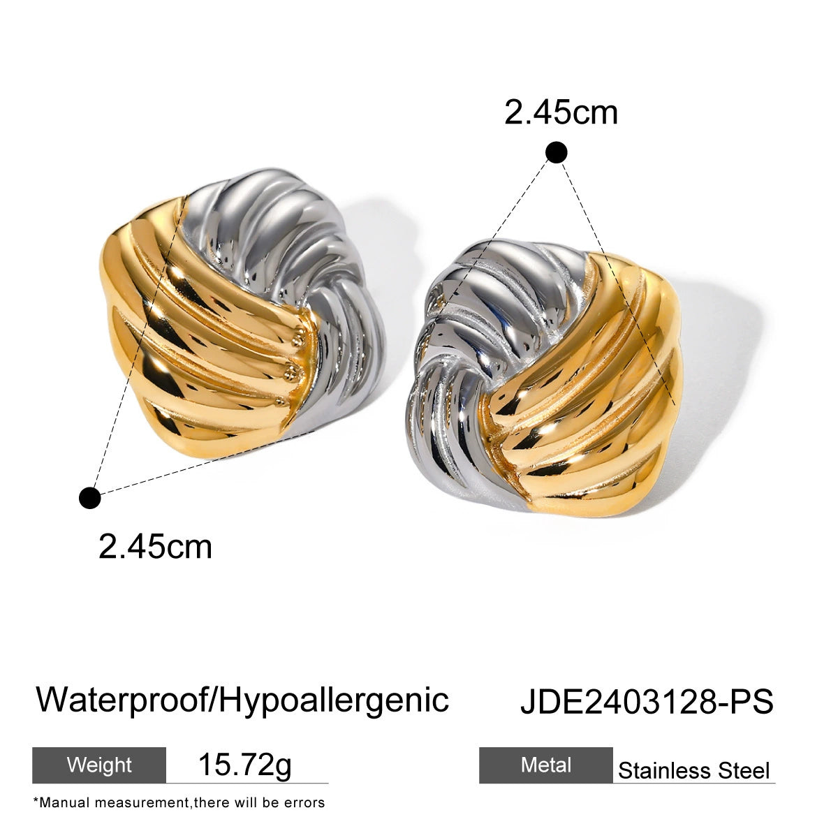 Linda Geometric Contrast Earrings - JDE2403128-PS [6J9HU132]