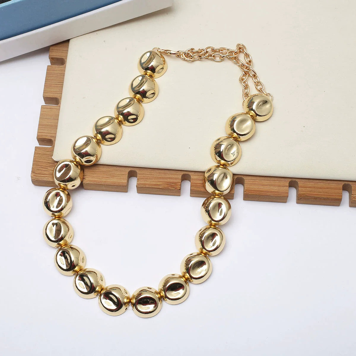 Sarai Concave Orb Necklace - Gold