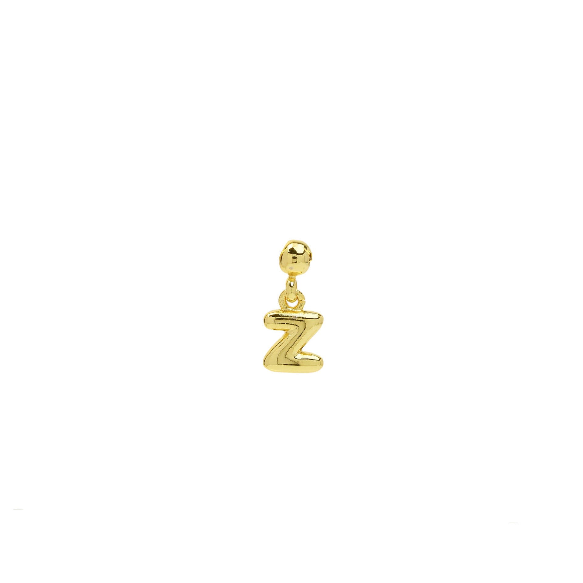 Yana Gold Bubble Initial Necklace - Gold Bubble Letter Z Necklace [2ZT8FRF9]