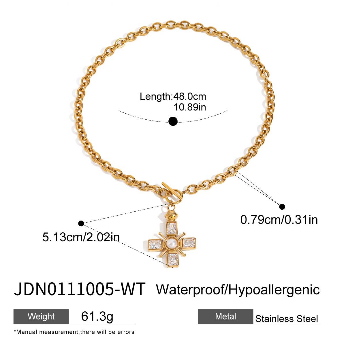 Tula Stainless Cross Necklace - JDN0111005-WT [9RH12ASO]