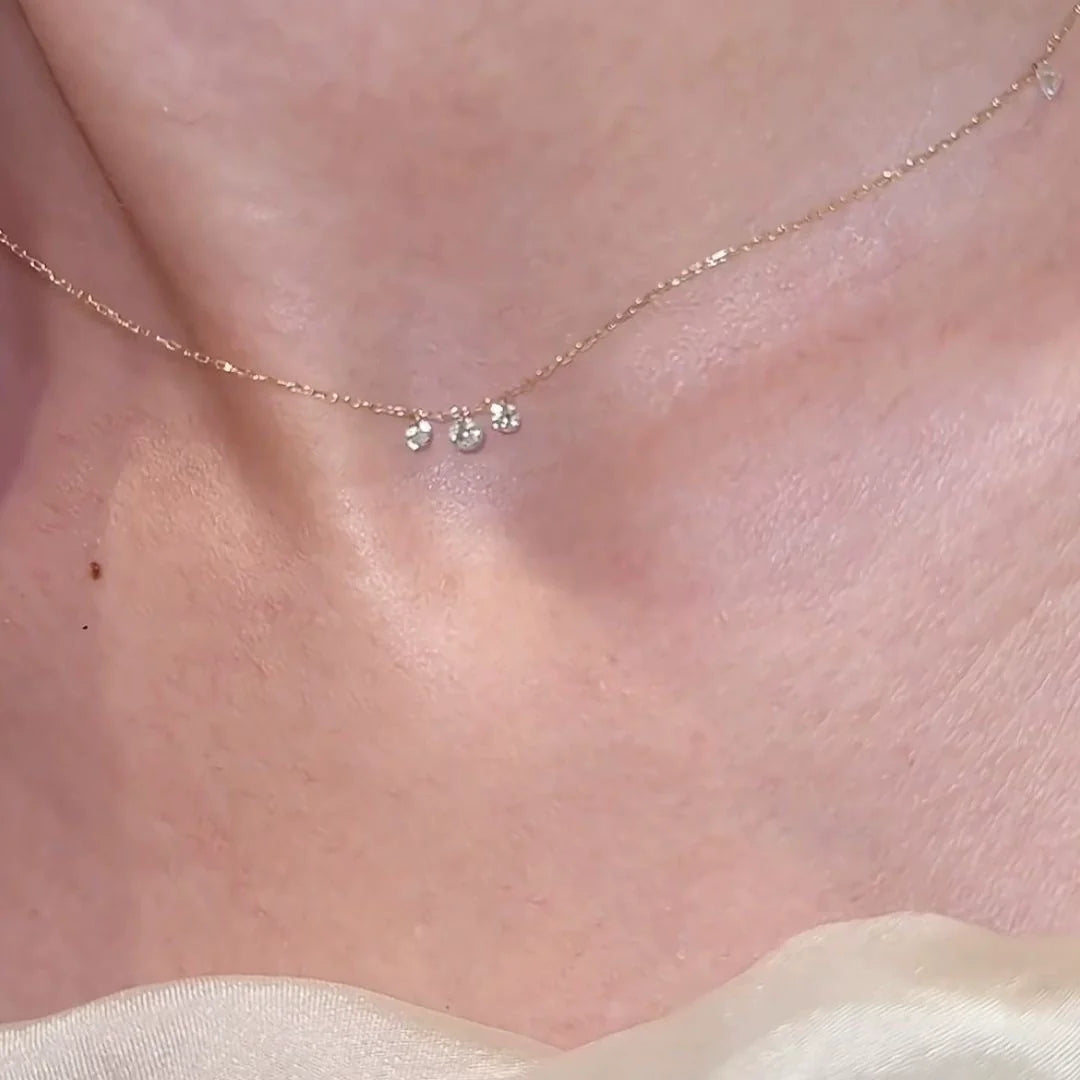 Tori Waterdrop Sparkle Necklace - Gold Waterdrop