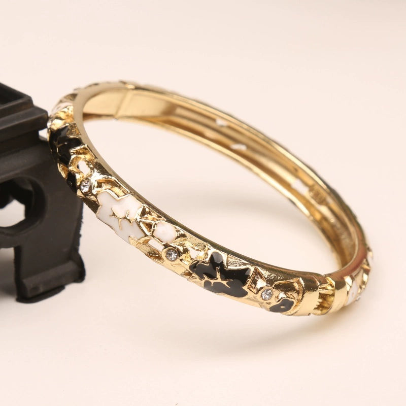 Kattleya Star Enamel Bracelet - Black [O3Z0Y652]