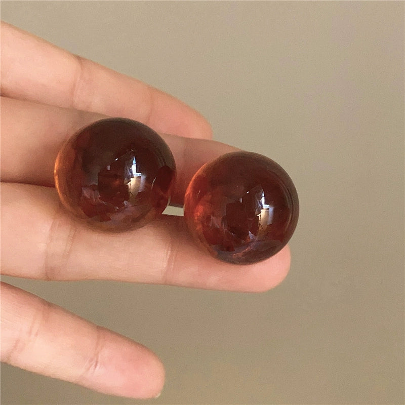 Lakelynn Ink Marbled Earrings - Coffee [YUEGVPMK]