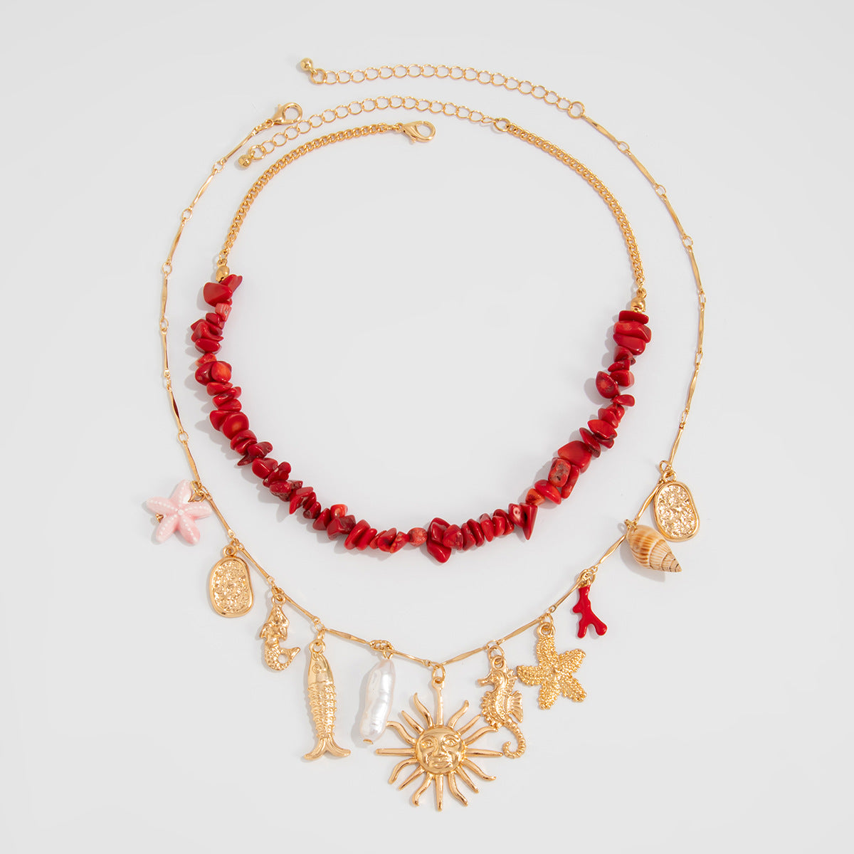 Kaci Coastal Charm Necklace - Style 1 - Gold [OL63QCSR]
