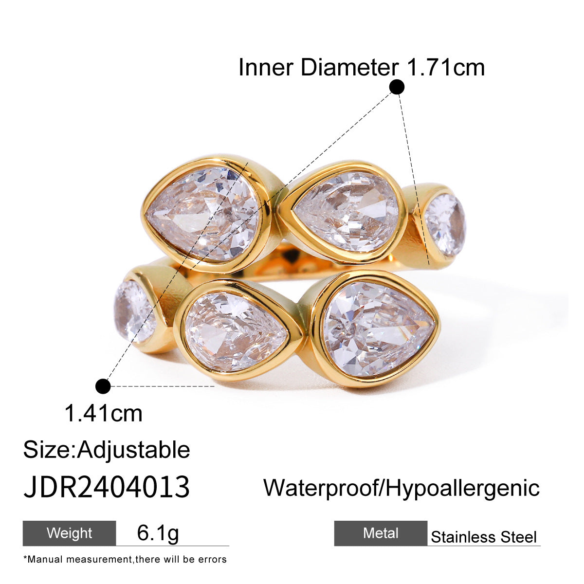 Annika Geometric Zircon Ring - JDR2404013 [DW54BDSJ]
