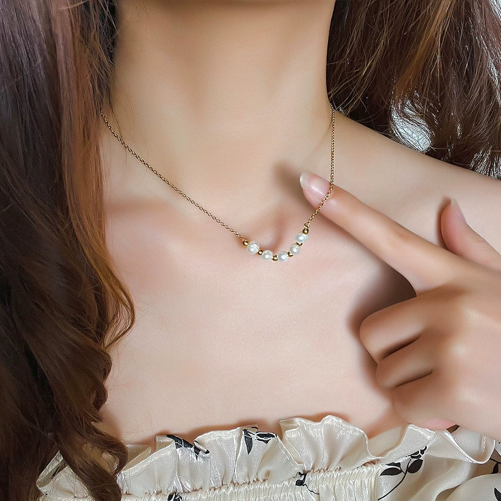 Niomi Baroque Pearl Necklace - Pearl White Necklace [UQFMQ4ZC]