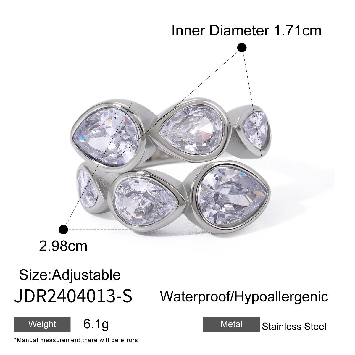 Damari Lustrous Zircon Ring - JDR2404013-S [ZBRZ8PPU]