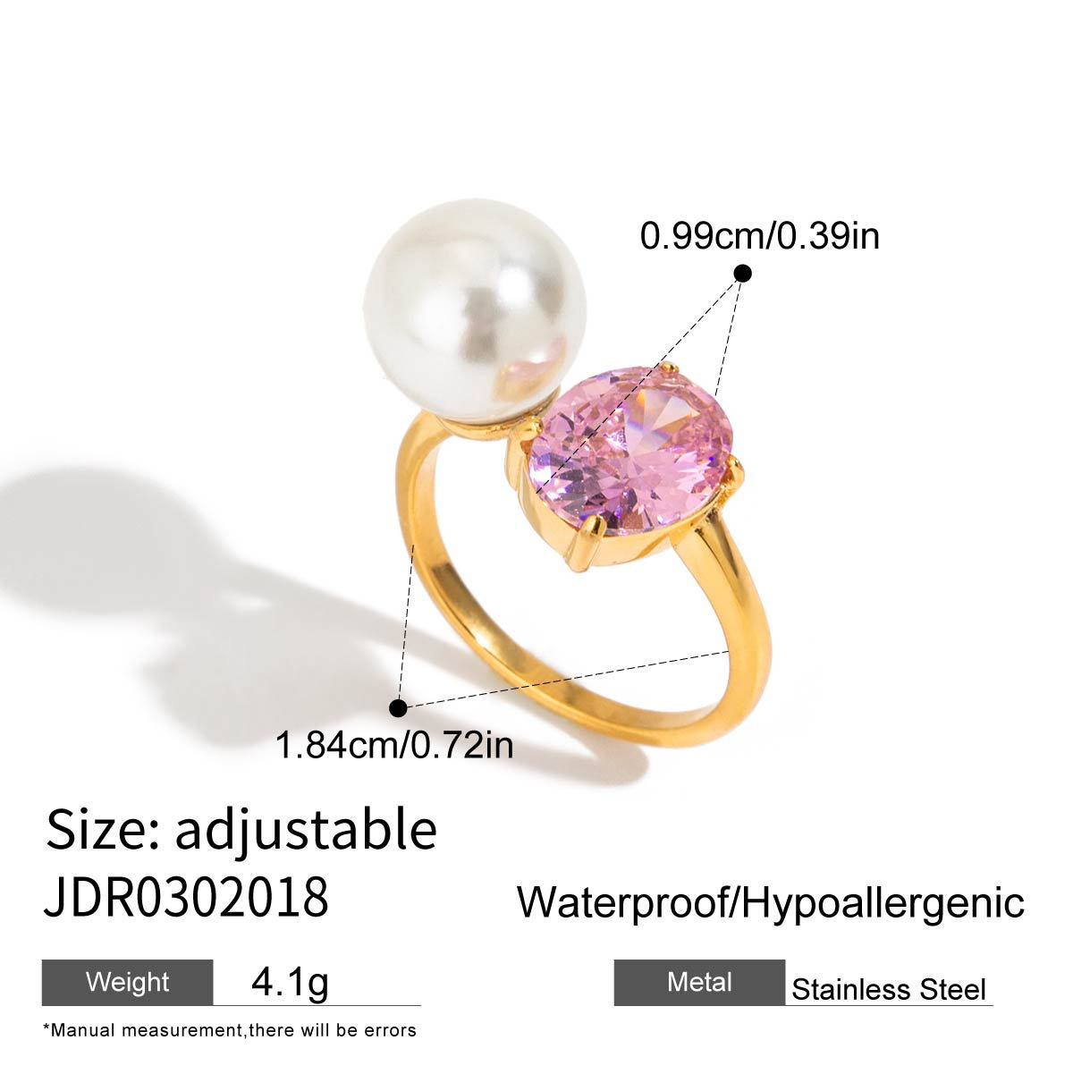 Anshika Pink Zircon Statement Ring - JDR0302018 [9C8HGFO8]