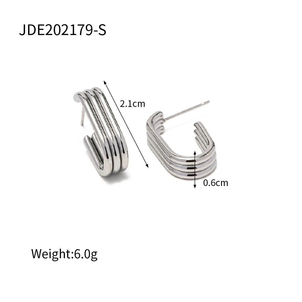 Swara Intertwined Hoop Earrings - Silver [U7XM5WCU]