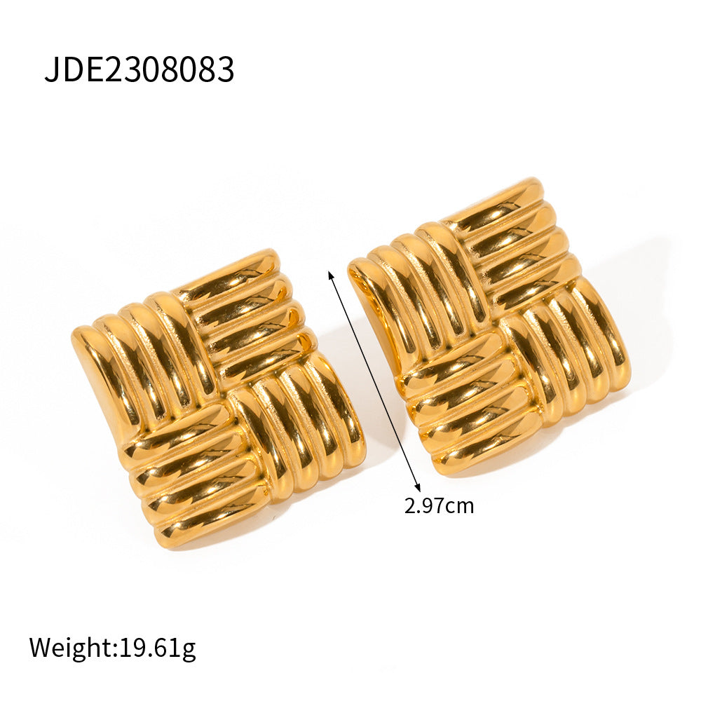 Parisa Geometric Stud Earrings - JDE2308083 [RVEQA949]