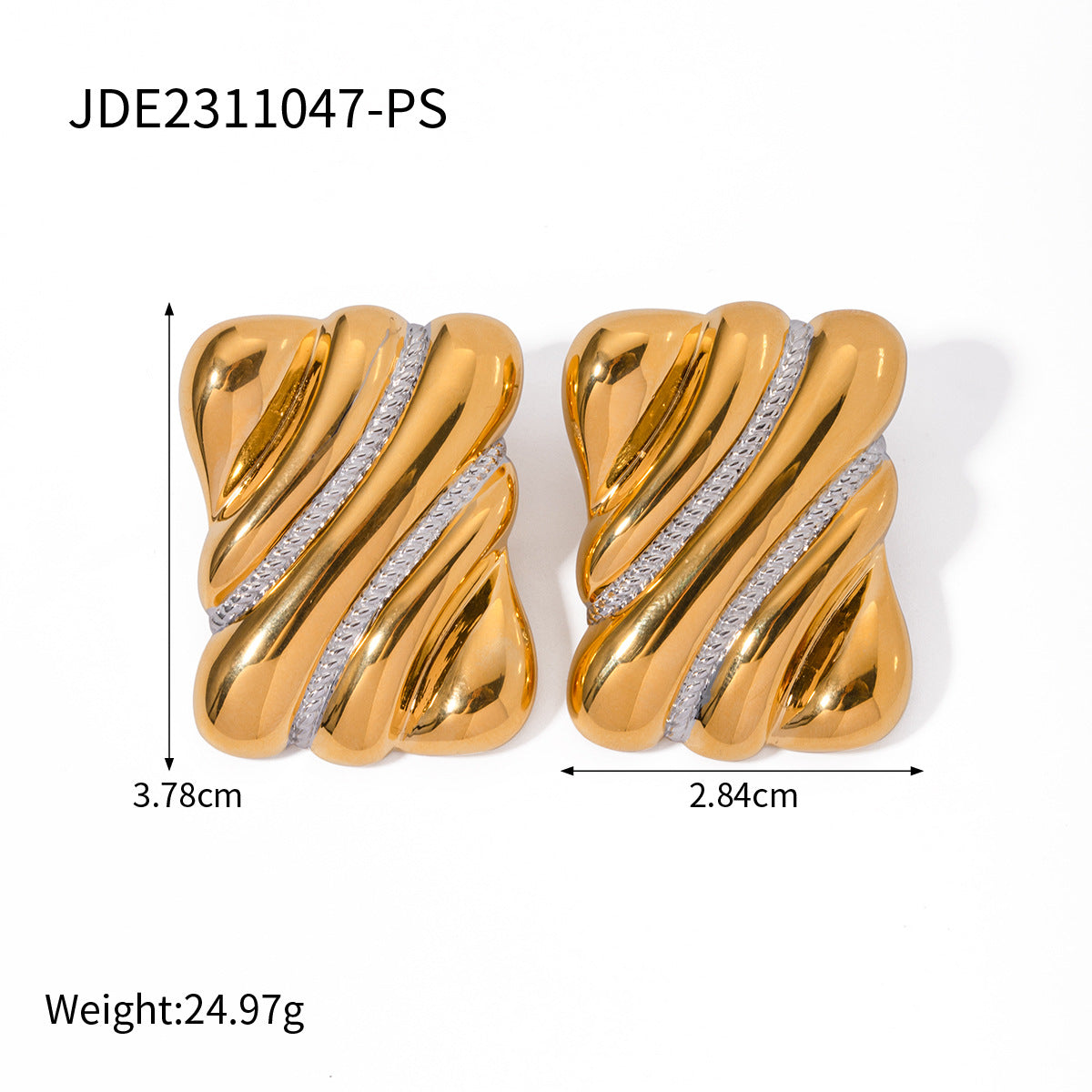 Emily Geometric Contrast Studs - Style 1 [K8SVYU2U]