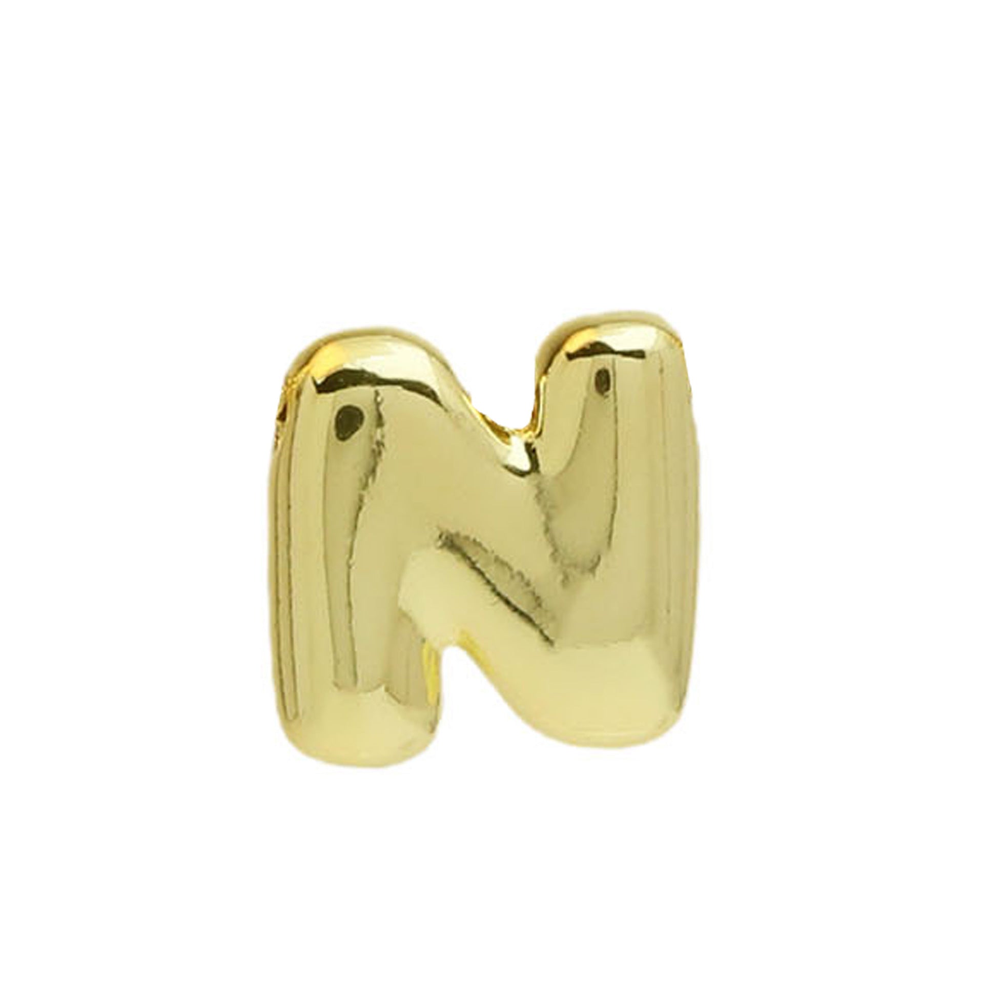 Vada Gold Bubble Letter Necklace - Gold N Pendant [ZVLTJOQF]