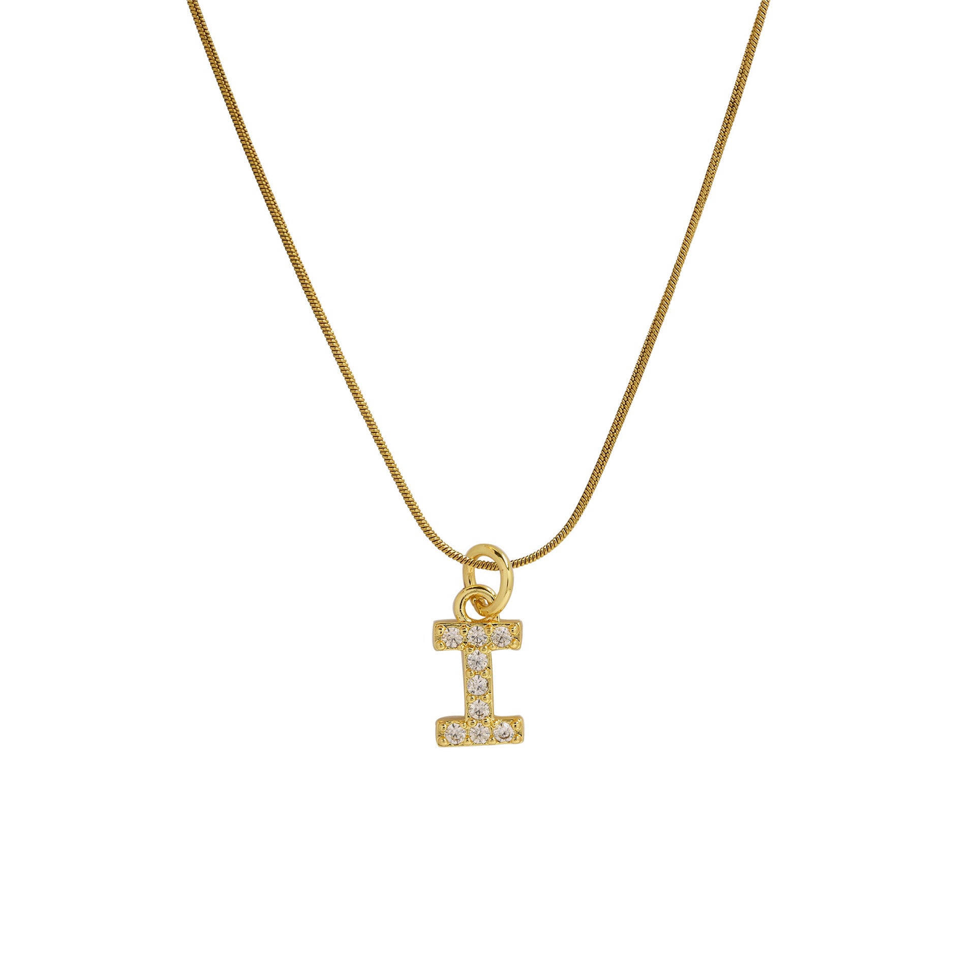 Killian Initial Zircon Necklace - I [CK1XG2QY]