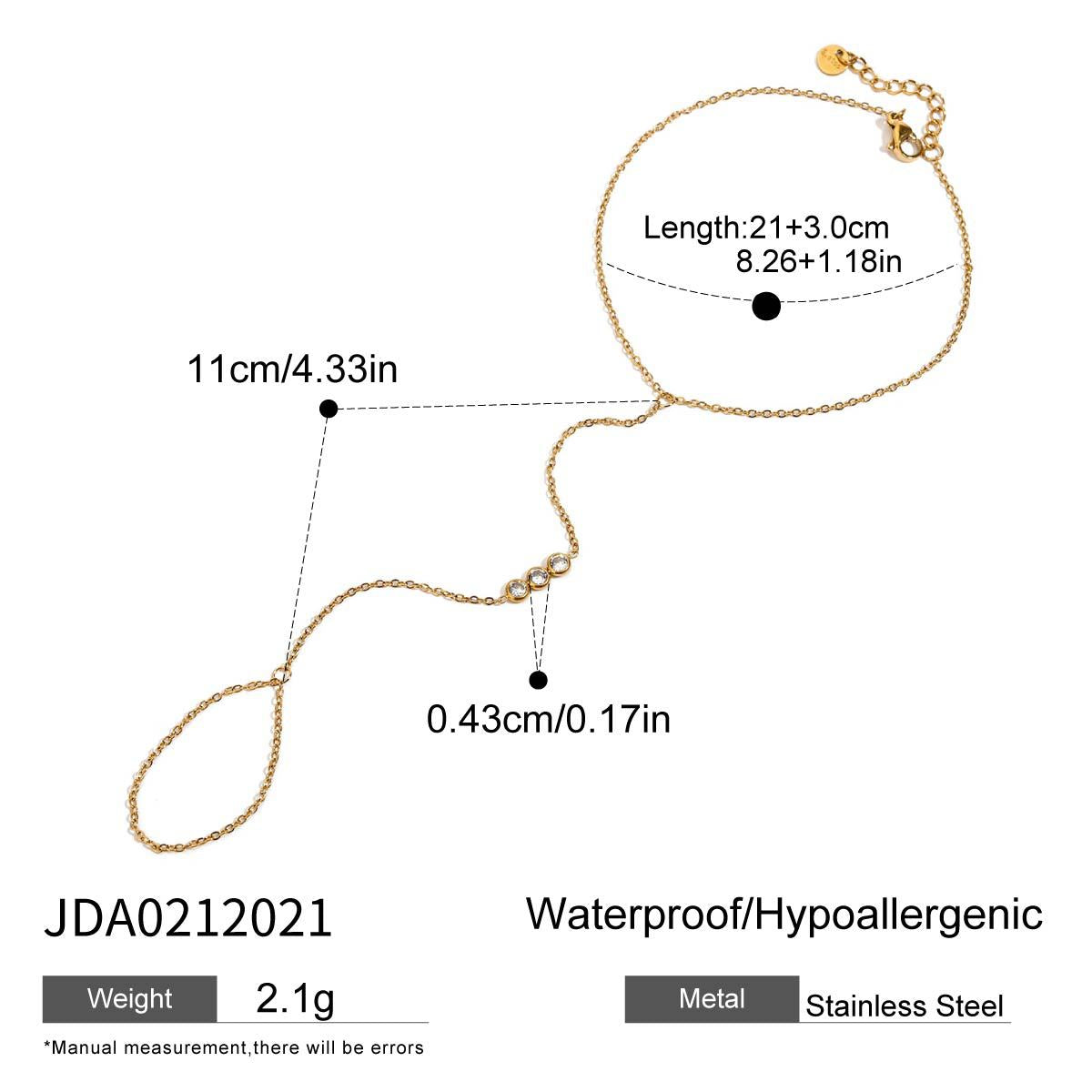 Juanita Cross Zircon Ring - Anklet (JDA0212021) [B1VQ5R41]