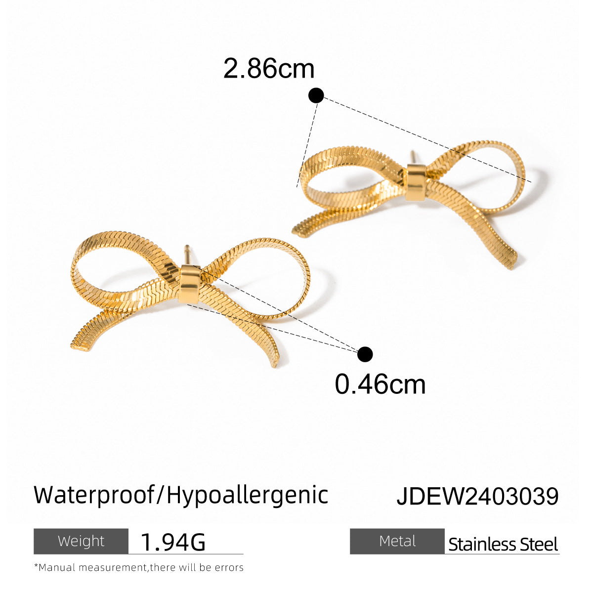Isadora Gold Bow Dangle Earrings - Gold Tone [QSKIWDNR]