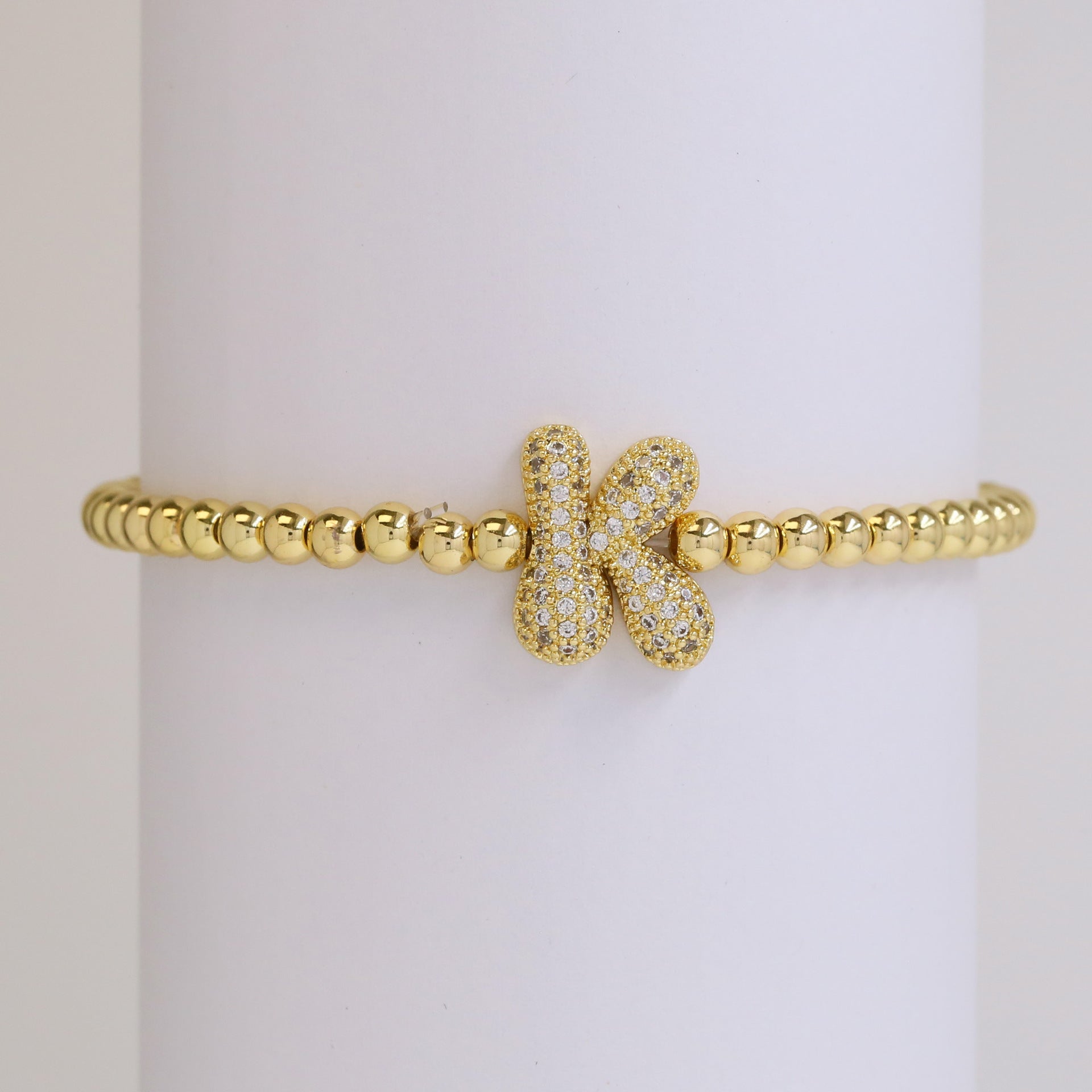 Jenesis Bubble Letter Bracelet - K [VUG3LG85]