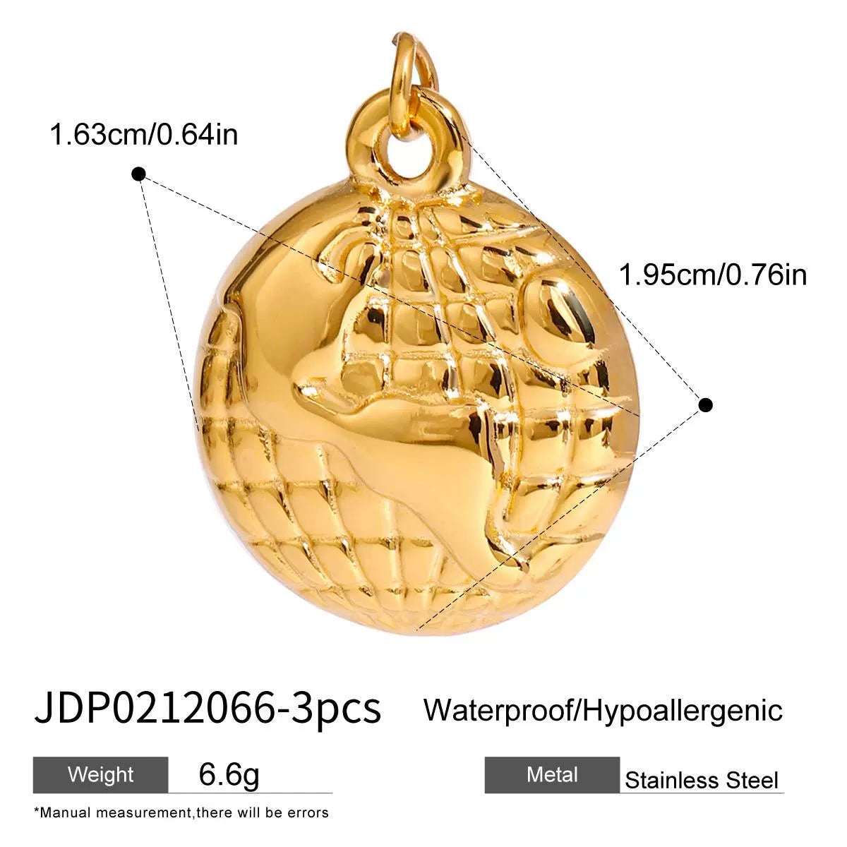 Kaylea Titanium Charm Pendants - JDP0212066-3pcs [W42XXBXC]