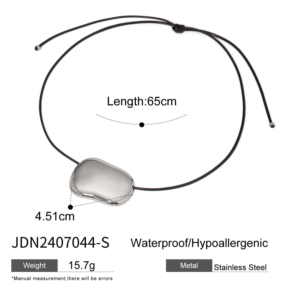Ayva Asymmetric Pendant Necklace - JDN2407044-S [7KOSTJCT]
