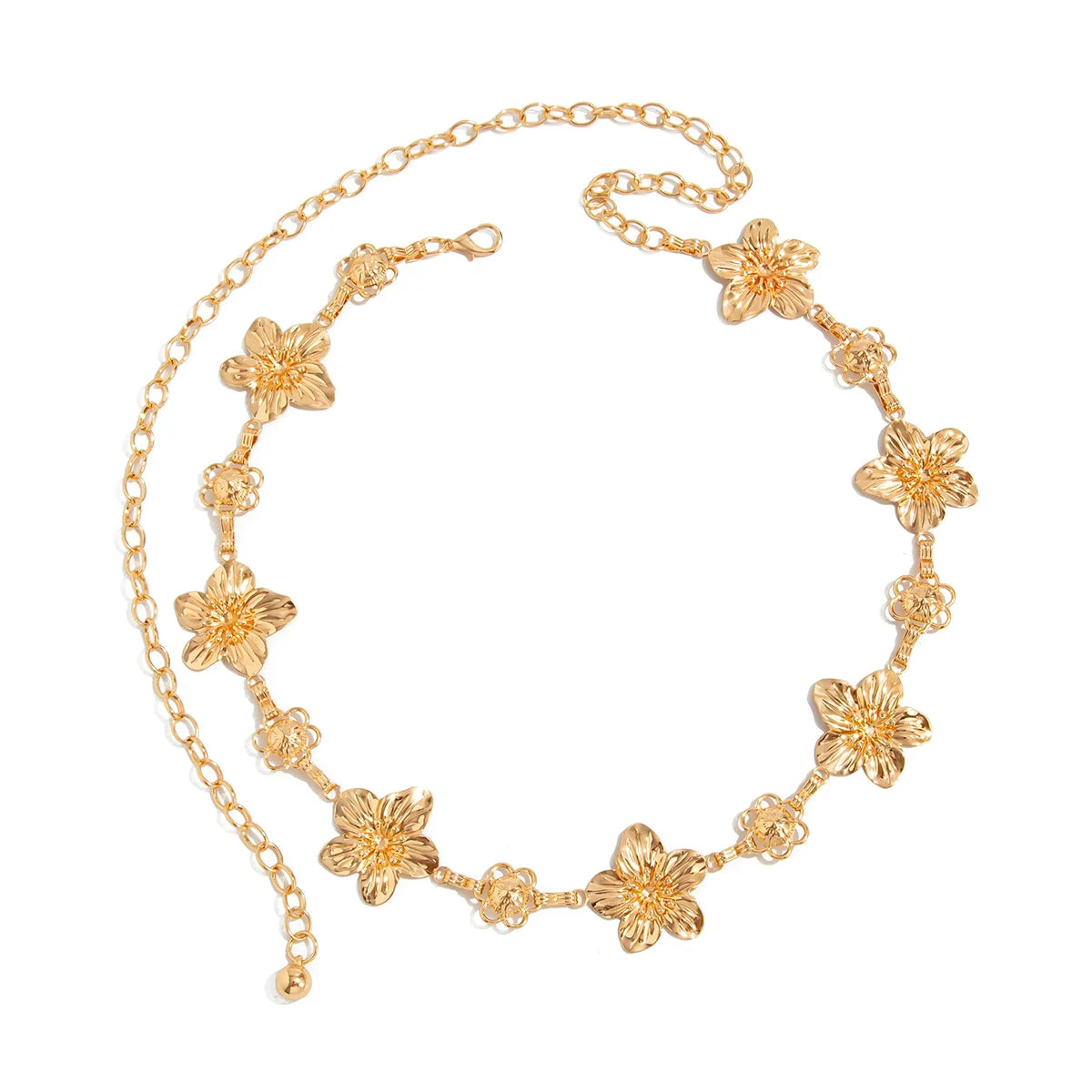 Ari Coastal Charm Waist Chain - Mixed Flower Gold