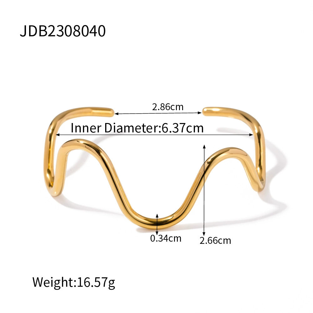 Ailin Minimalist Wave Necklace - JDB2308040 [AZP1TJMT]