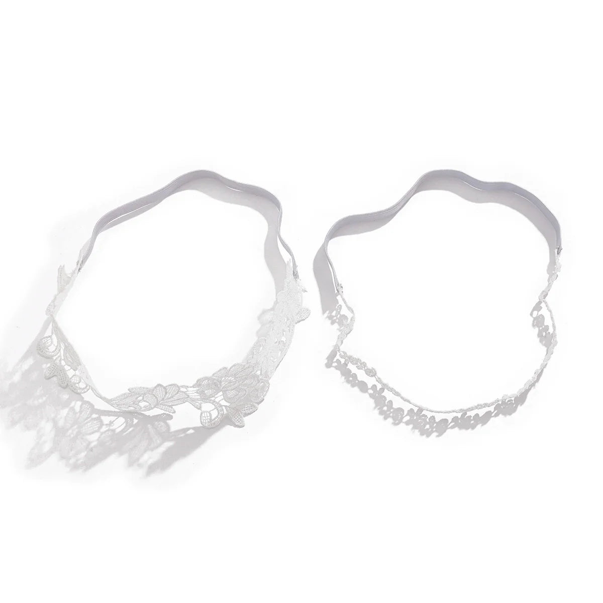 Avila Lace Thigh Chain Set - White