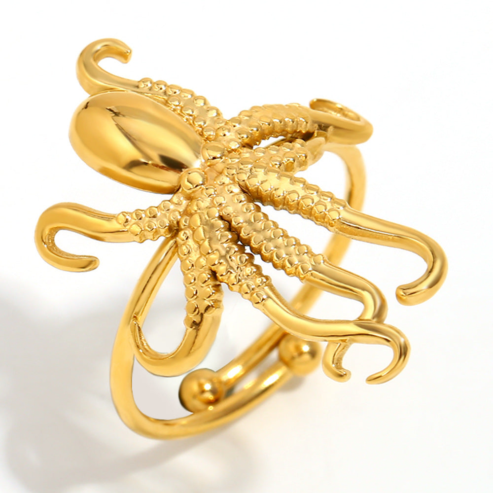 Danae Octopus Open Ring - Octopus Open Ring - Gold [5QMQCGG3]