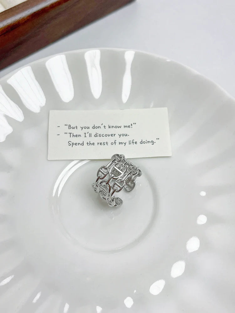 Alani Double Layer Twisted Ring - A