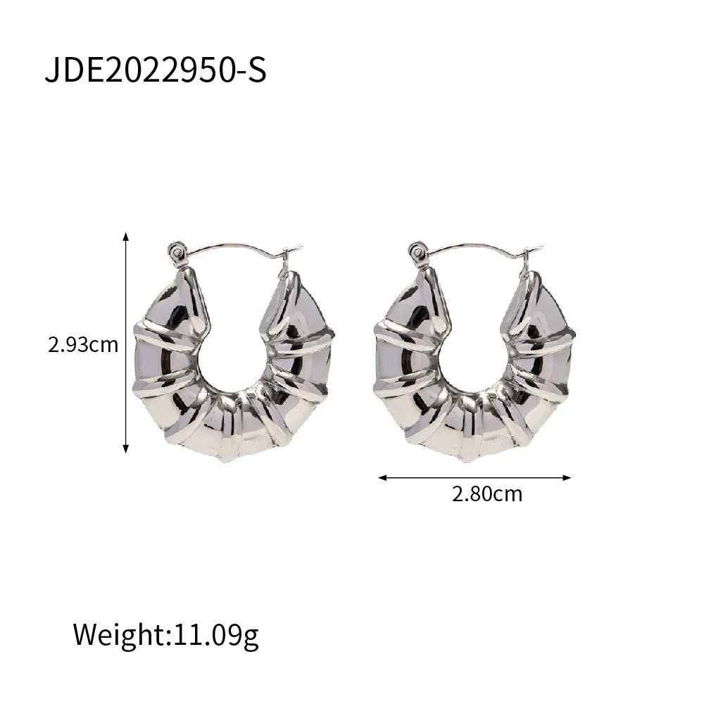 Kooper Polished Steel Hoop Earrings - undefined