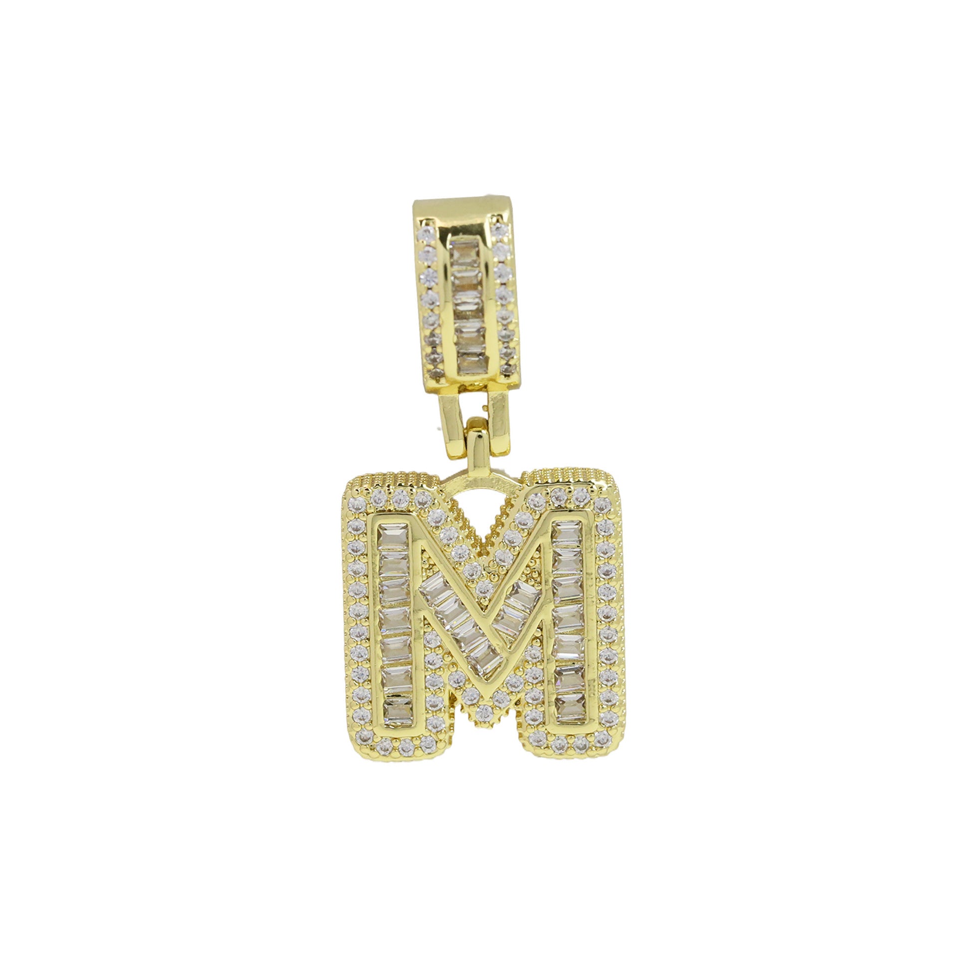 Maida Gold Letter Pendant Necklace - Gold Pendant M [BK6X6O9T]
