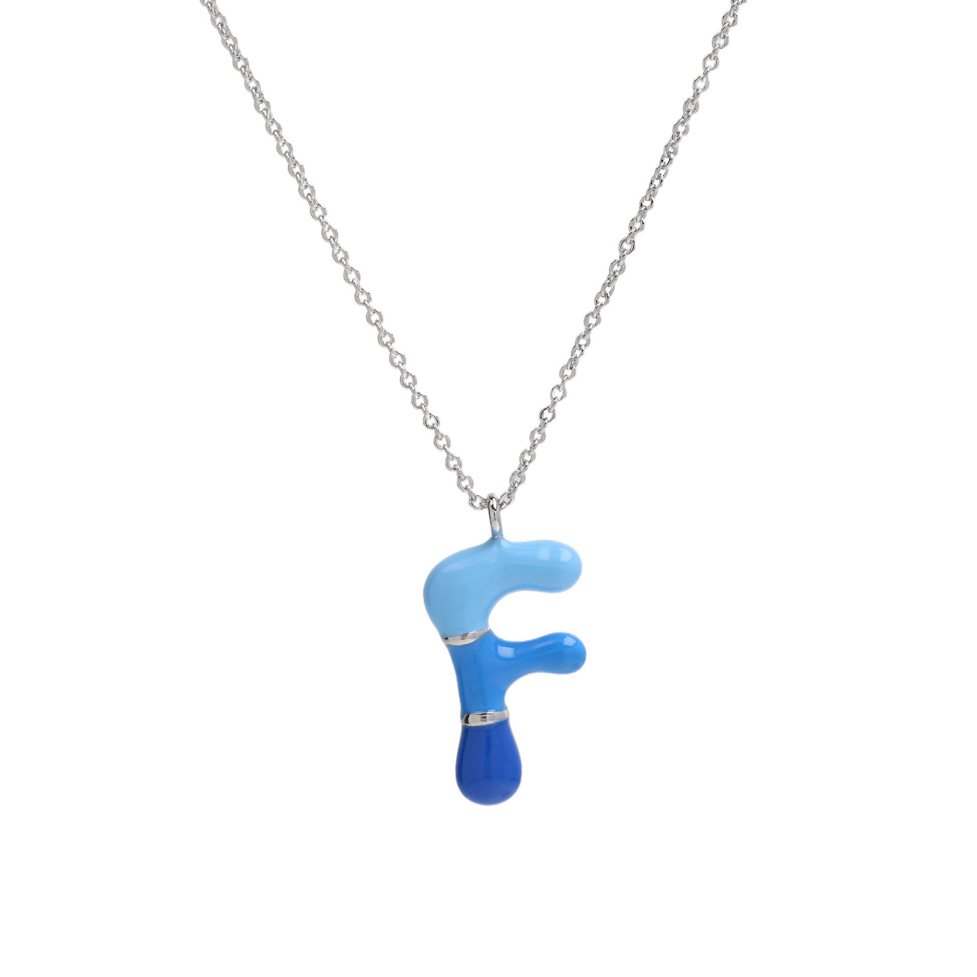 Victory Initial Bubble Necklace - Necklace F [5EEC04GQ]