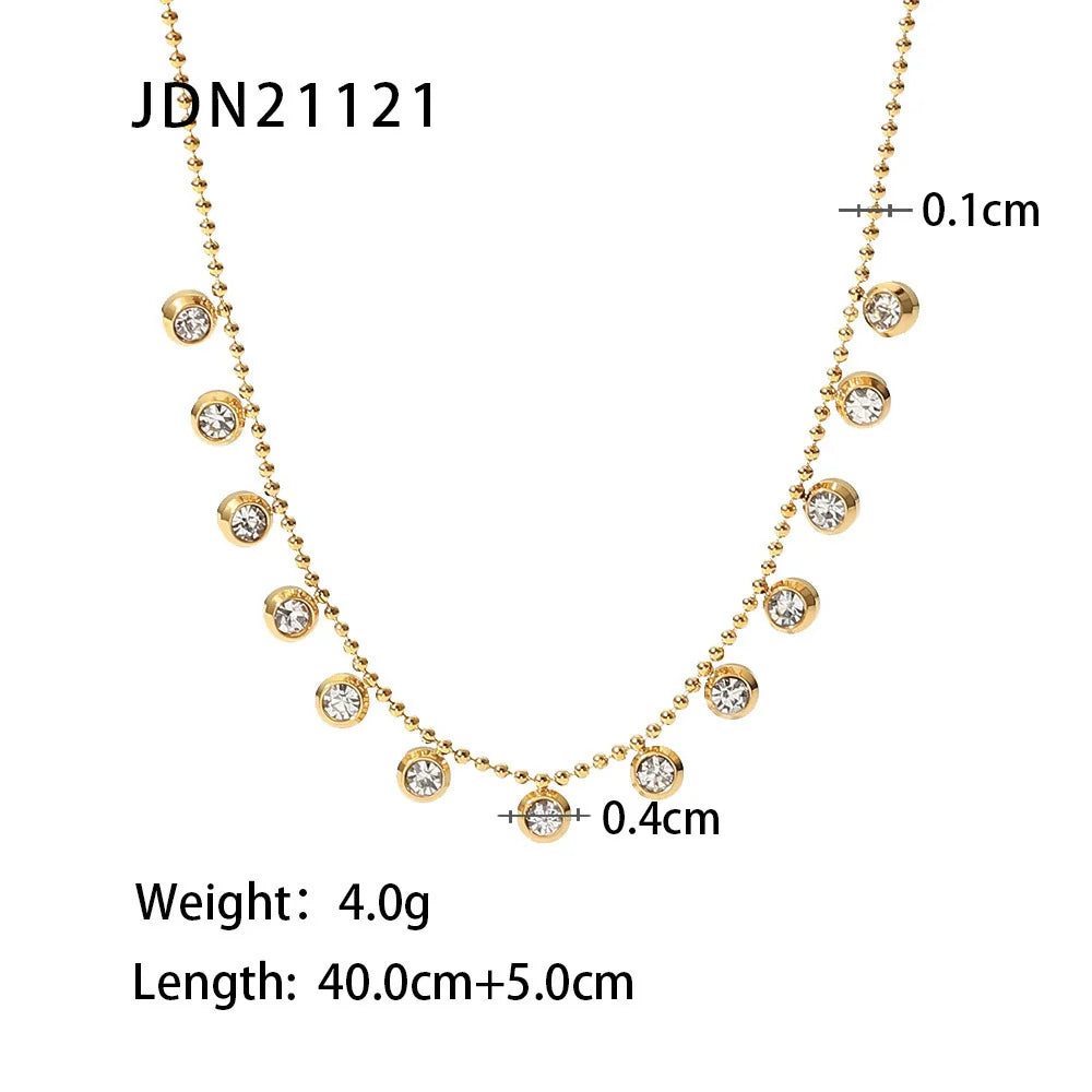 Neha Layered Rhinestone Necklace - JDN21121
