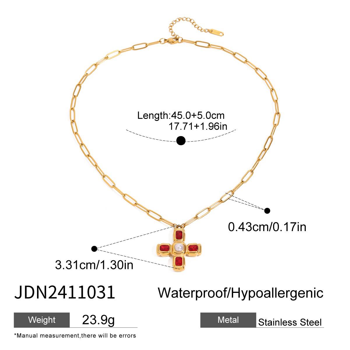 Tula Stainless Cross Necklace - JDN2411031 [67I3VKO8]