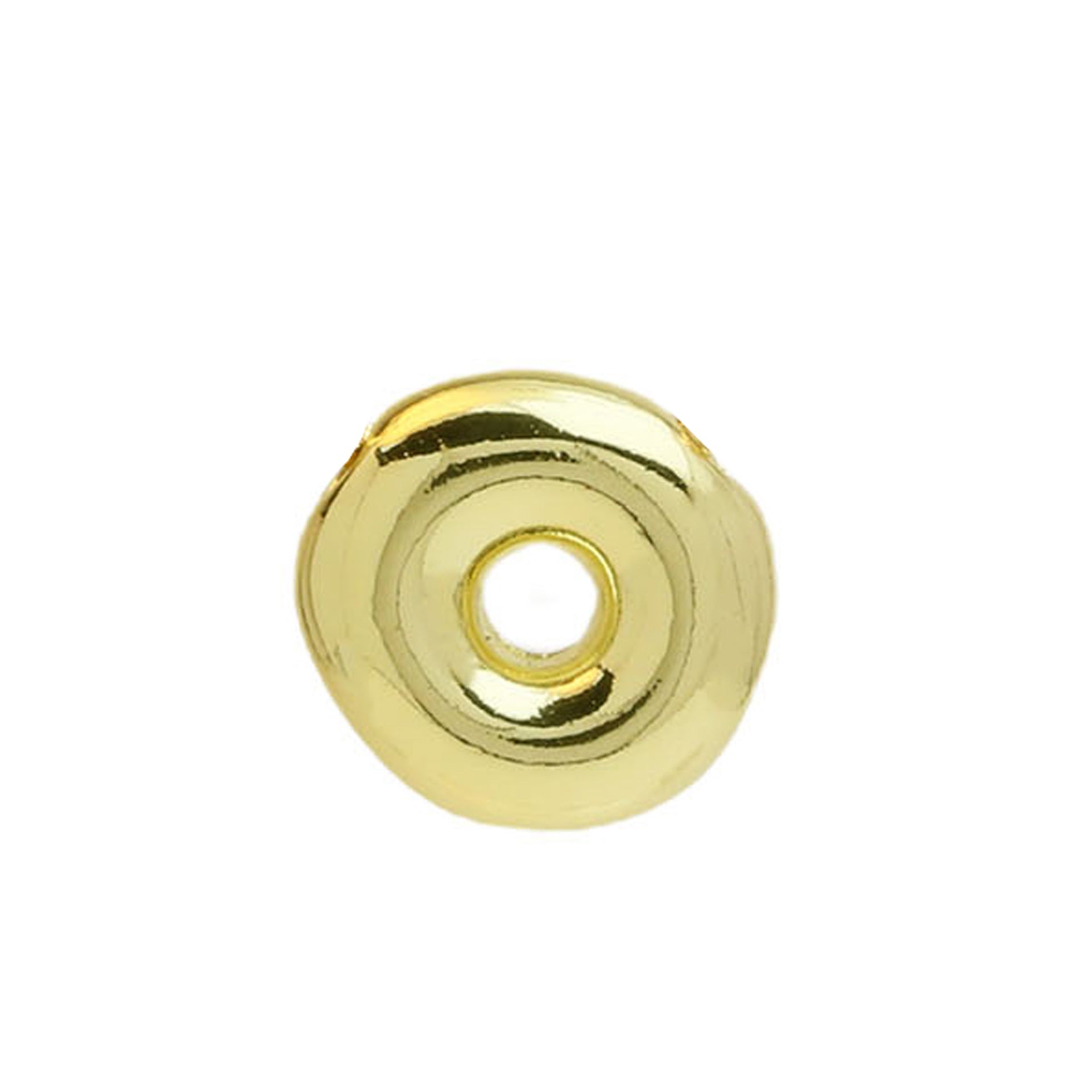 Vada Gold Bubble Letter Necklace - Gold O Pendant [GV3Q6WCJ]
