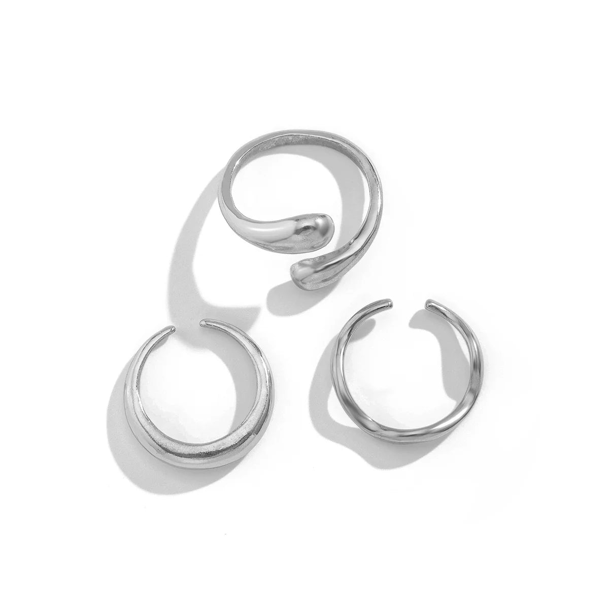 Natalynn Irregular Ring Set - Silver