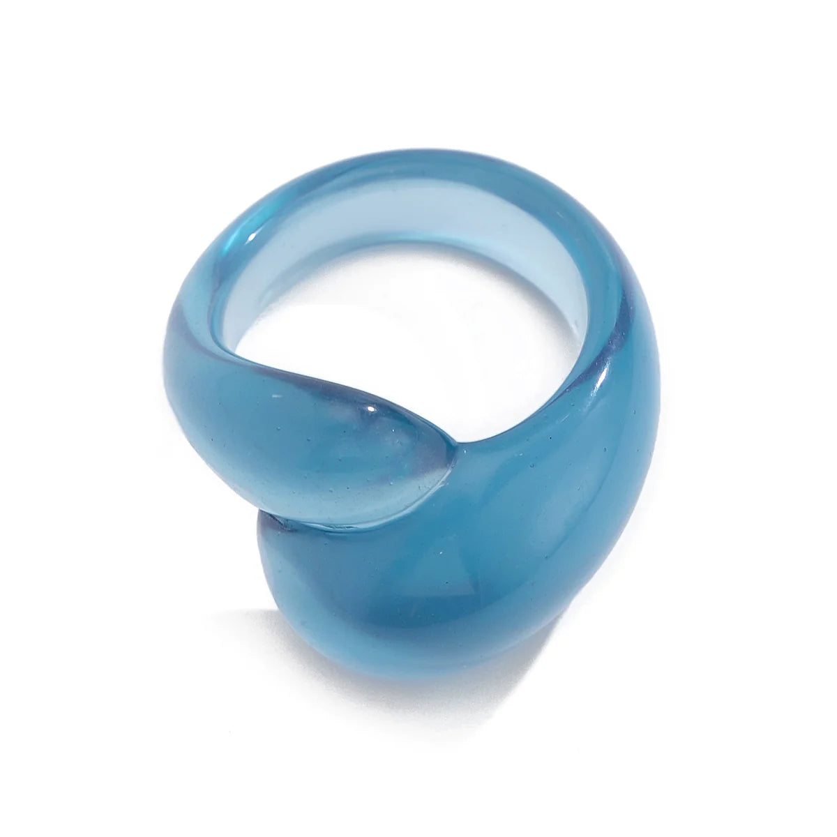Kyli Candy Waterdrop Ring - Transparent Blue