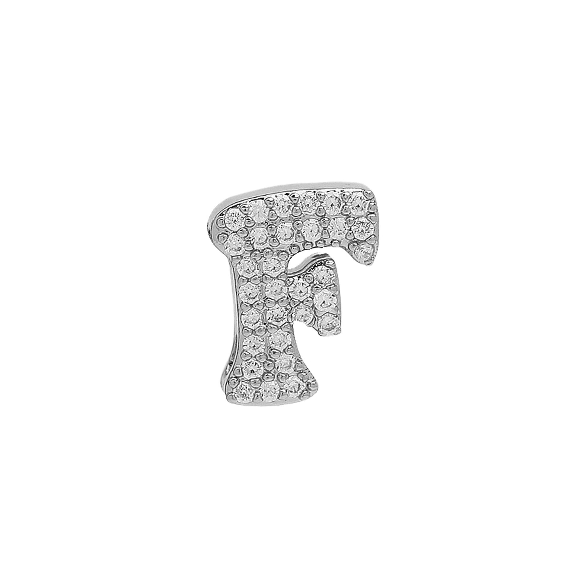 Abella Dainty Initial Jewelry - Silver F Initial Pendant [4QBFALLC]